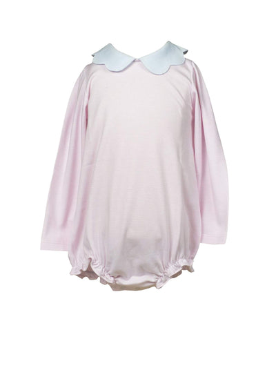 PRE-ORDER Pink Stripe Scalloped Girl Bubble
