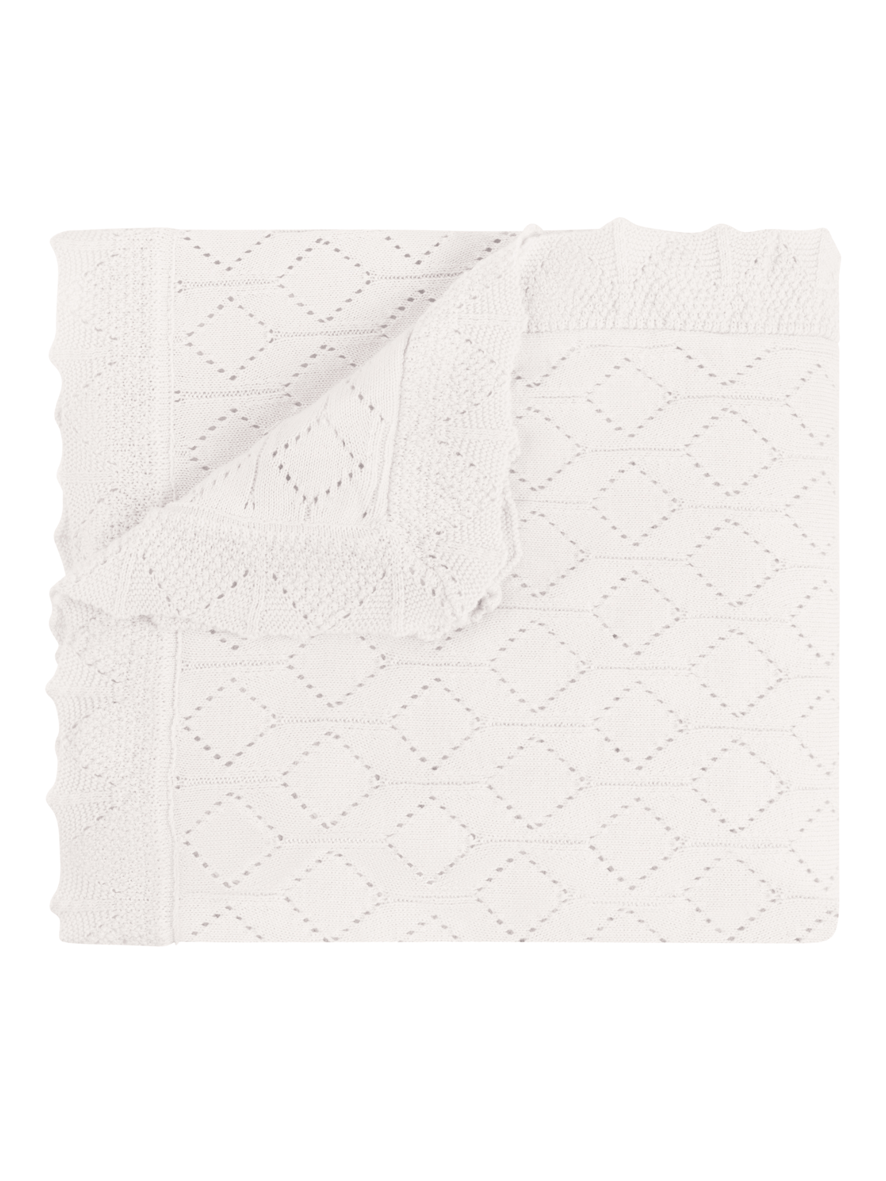 Lux Pointelle Knit Blanket