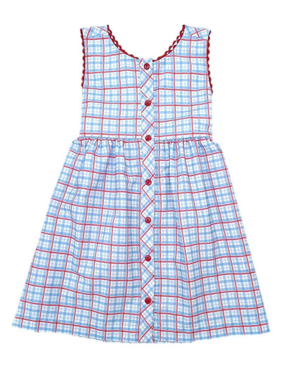 PRE-ORDER Sammy Dress- Patriotic Plaid