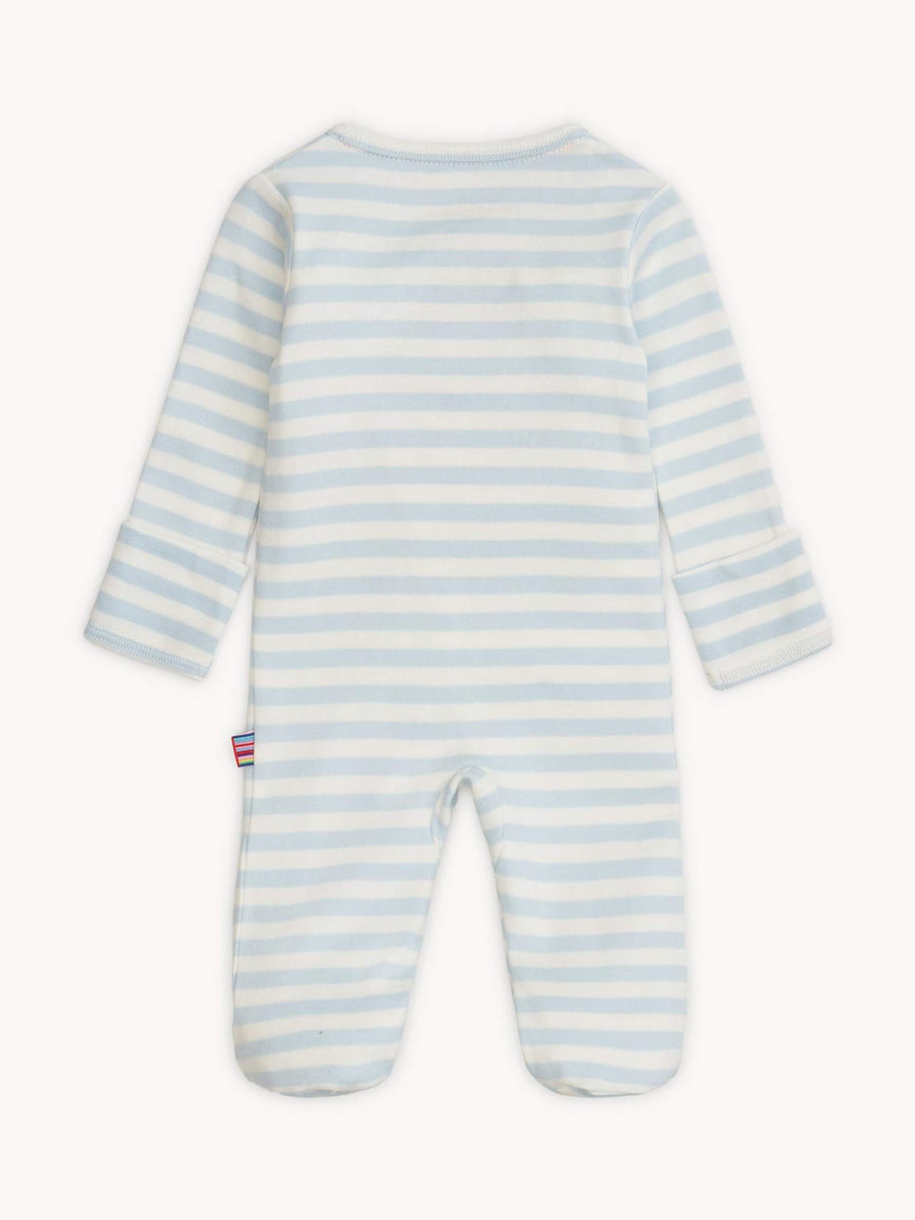 Blue Stripe Organic Cotton Footie