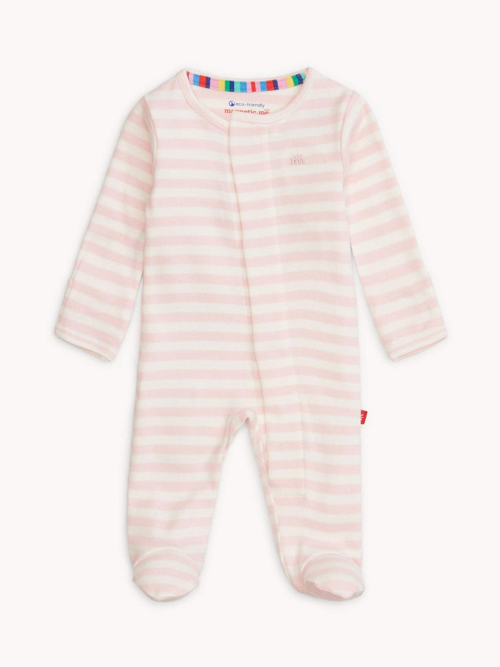 Pink Stripe Organic Cotton Footie