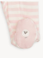 Pink Stripe Organic Cotton Footie