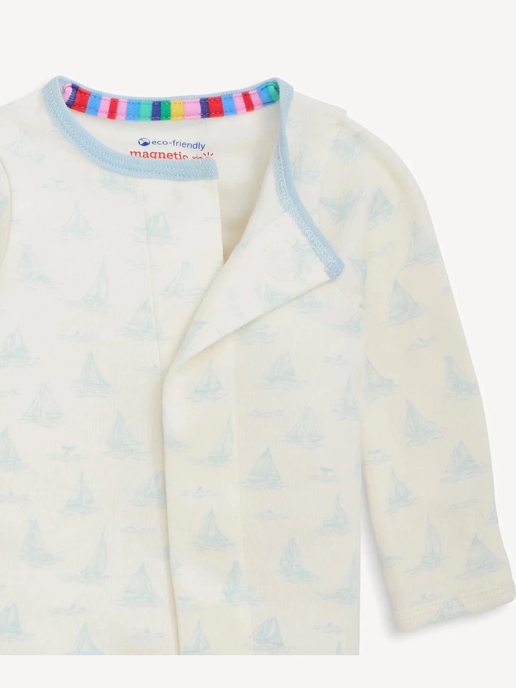 Blue Tiny Tides Organic Cotton Coverall