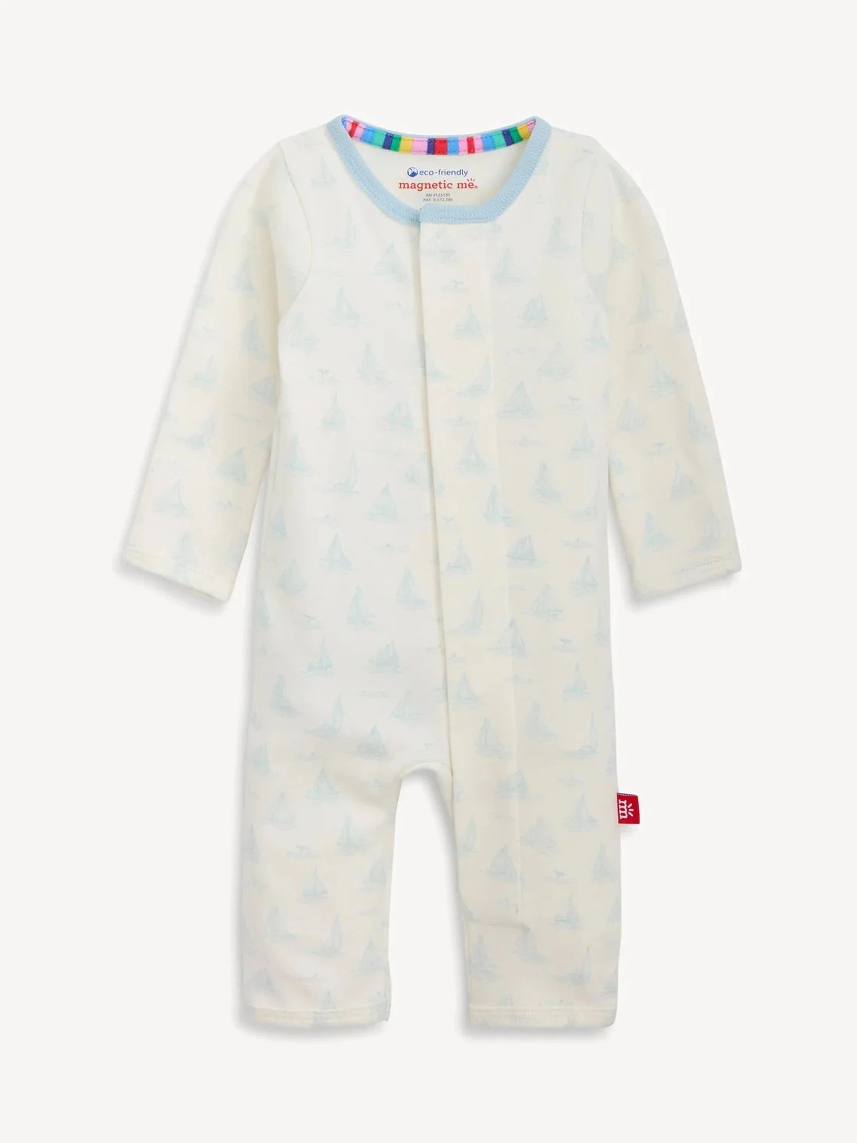 Blue Tiny Tides Organic Cotton Coverall