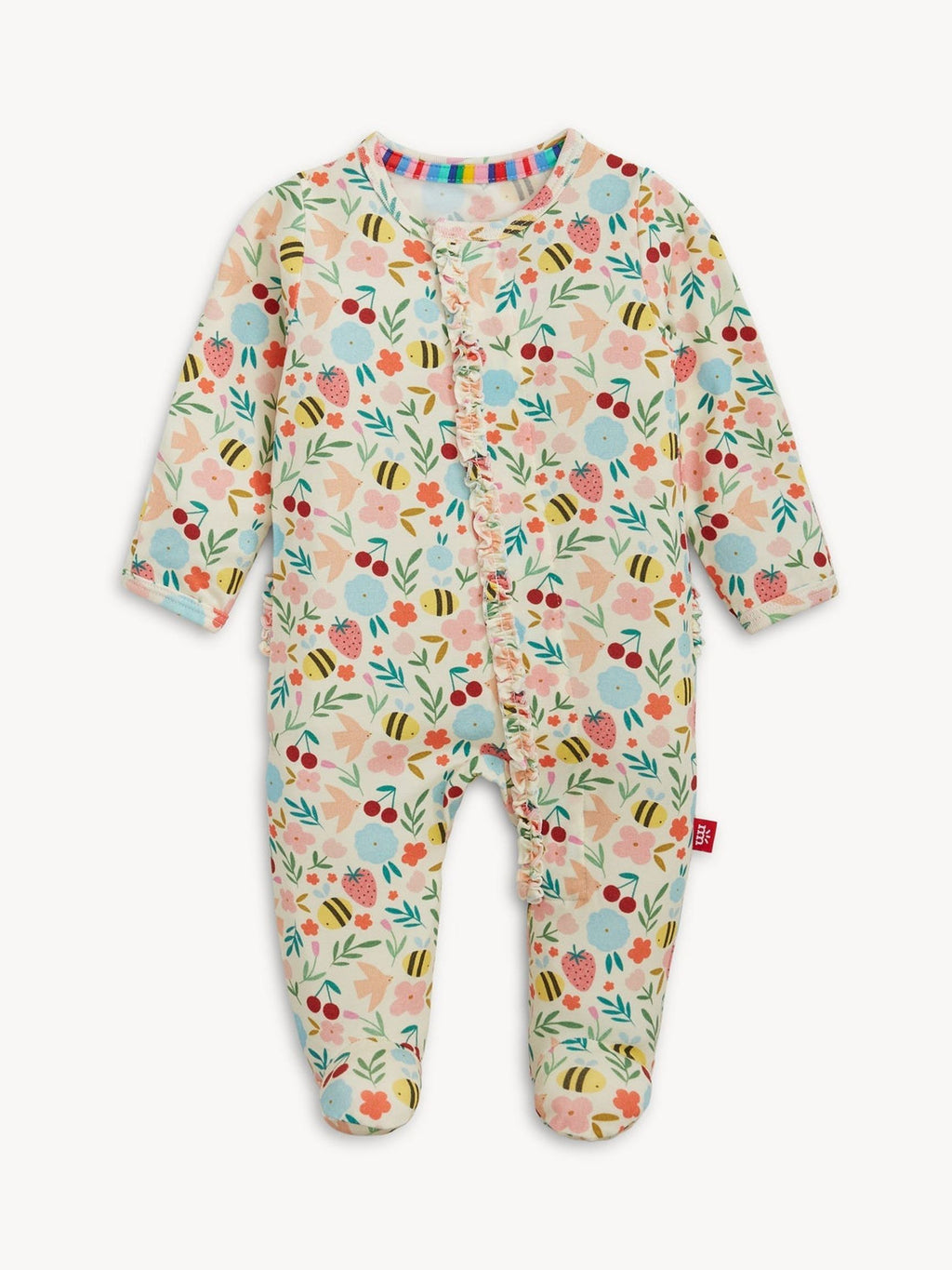 Honey Blossom Ruffle Modal Magnetic Footie
