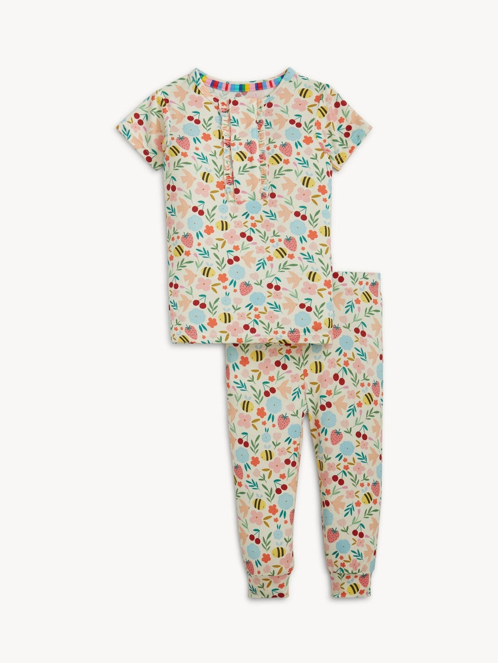 Honey Blossom Modal Ruffle Pajama Set