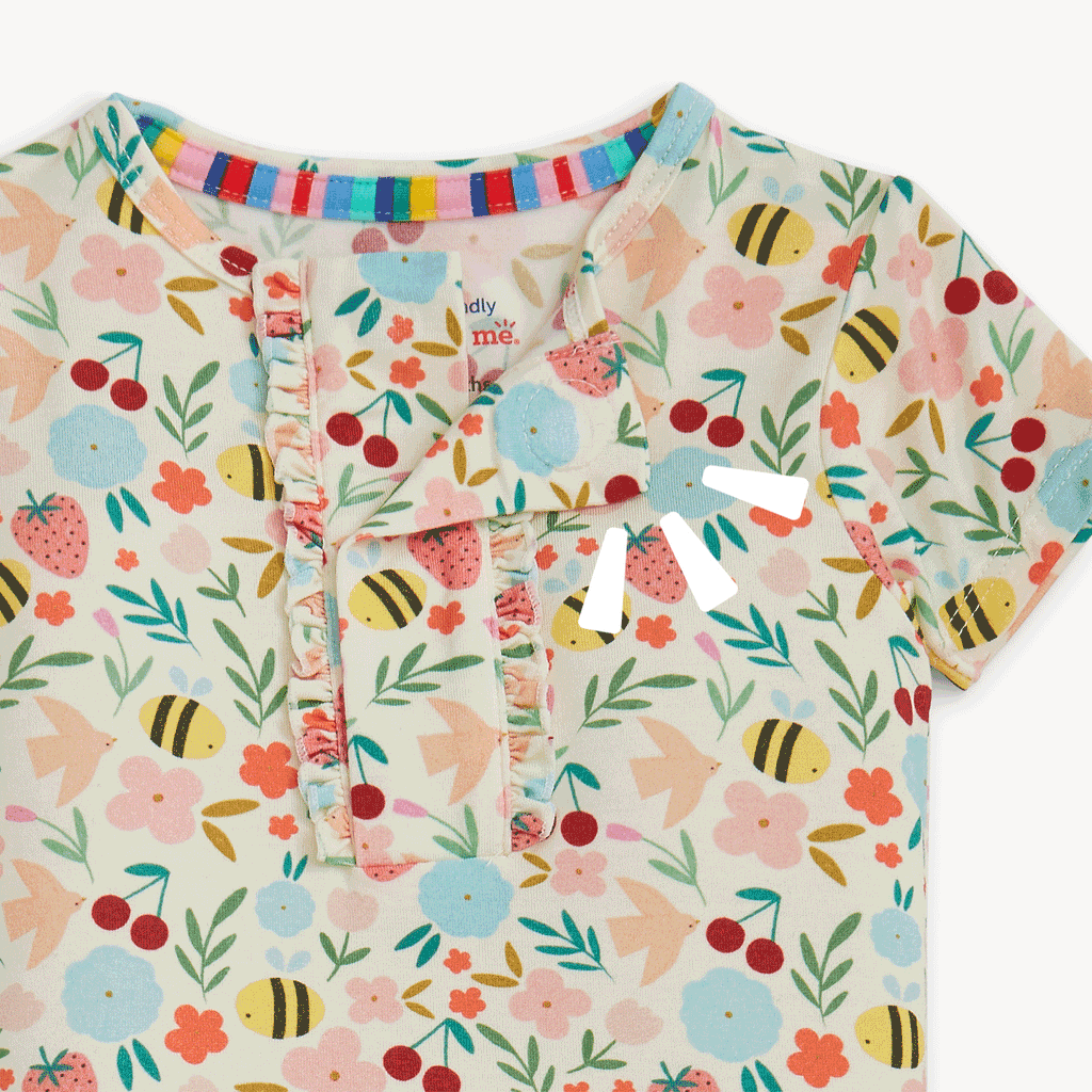 Honey Blossom Modal Ruffle Pajama Set