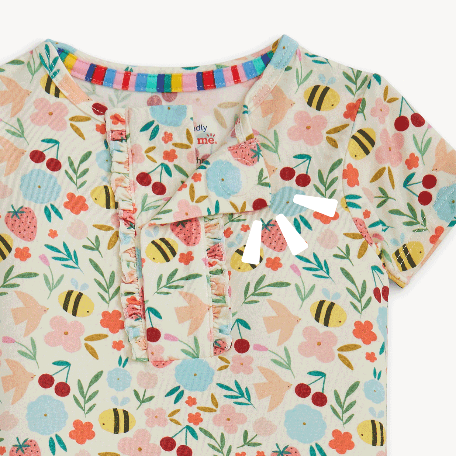 Honey Blossom Modal Ruffle Pajama Set