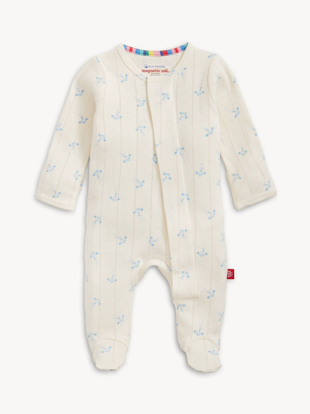 Airplanes Pointelle Magnetic Footie