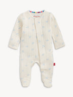 Airplanes Pointelle Magnetic Footie