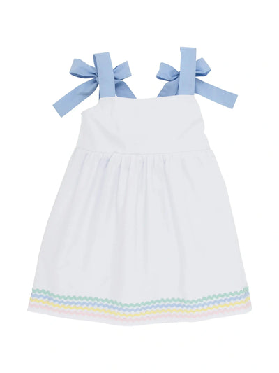 Macie Mini Dress - Worth Avenue White, Multicolor Ric Rac
