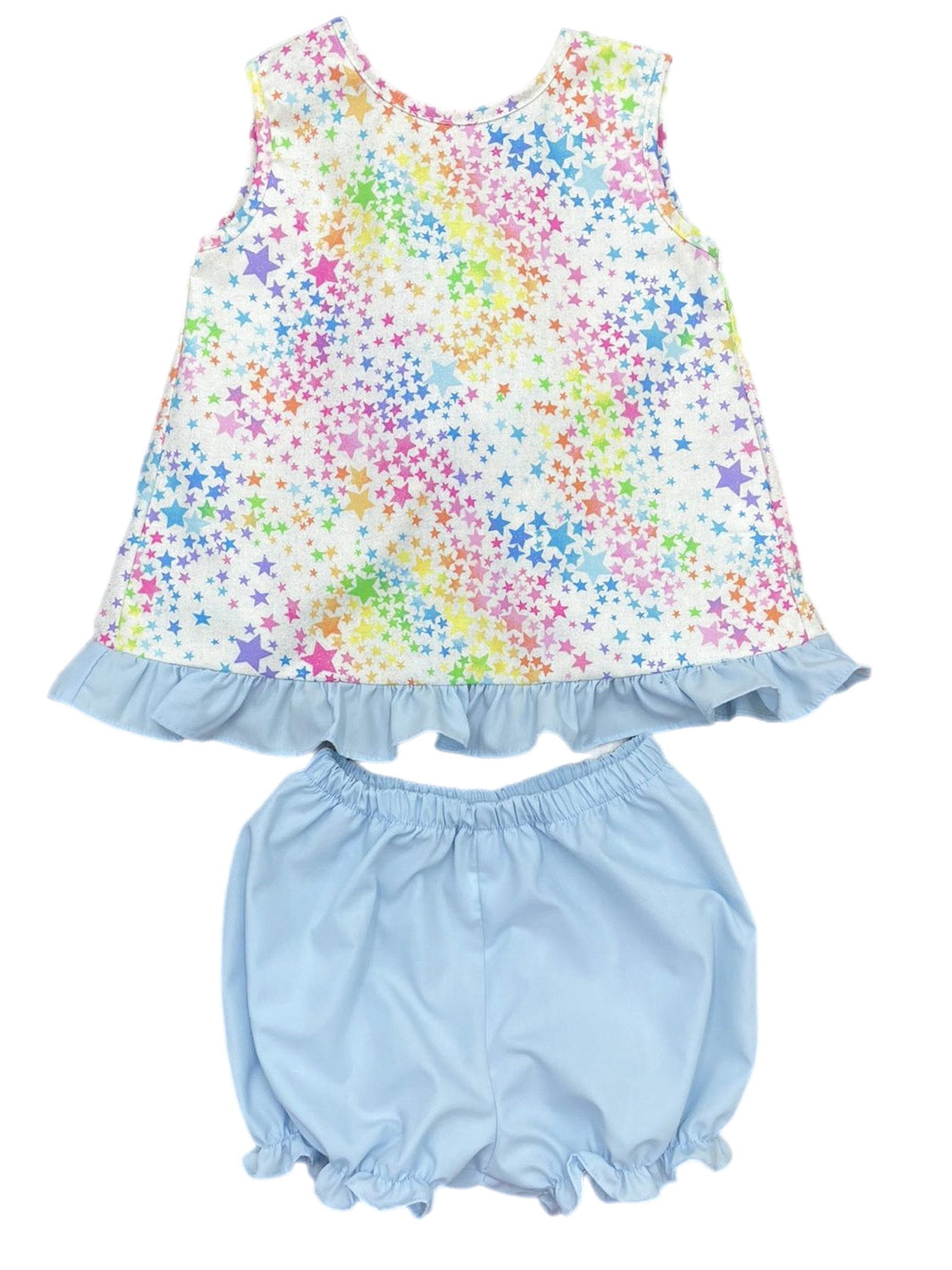 PRE-ORDER Mae Bloomer Short Set - Rainbow Stars