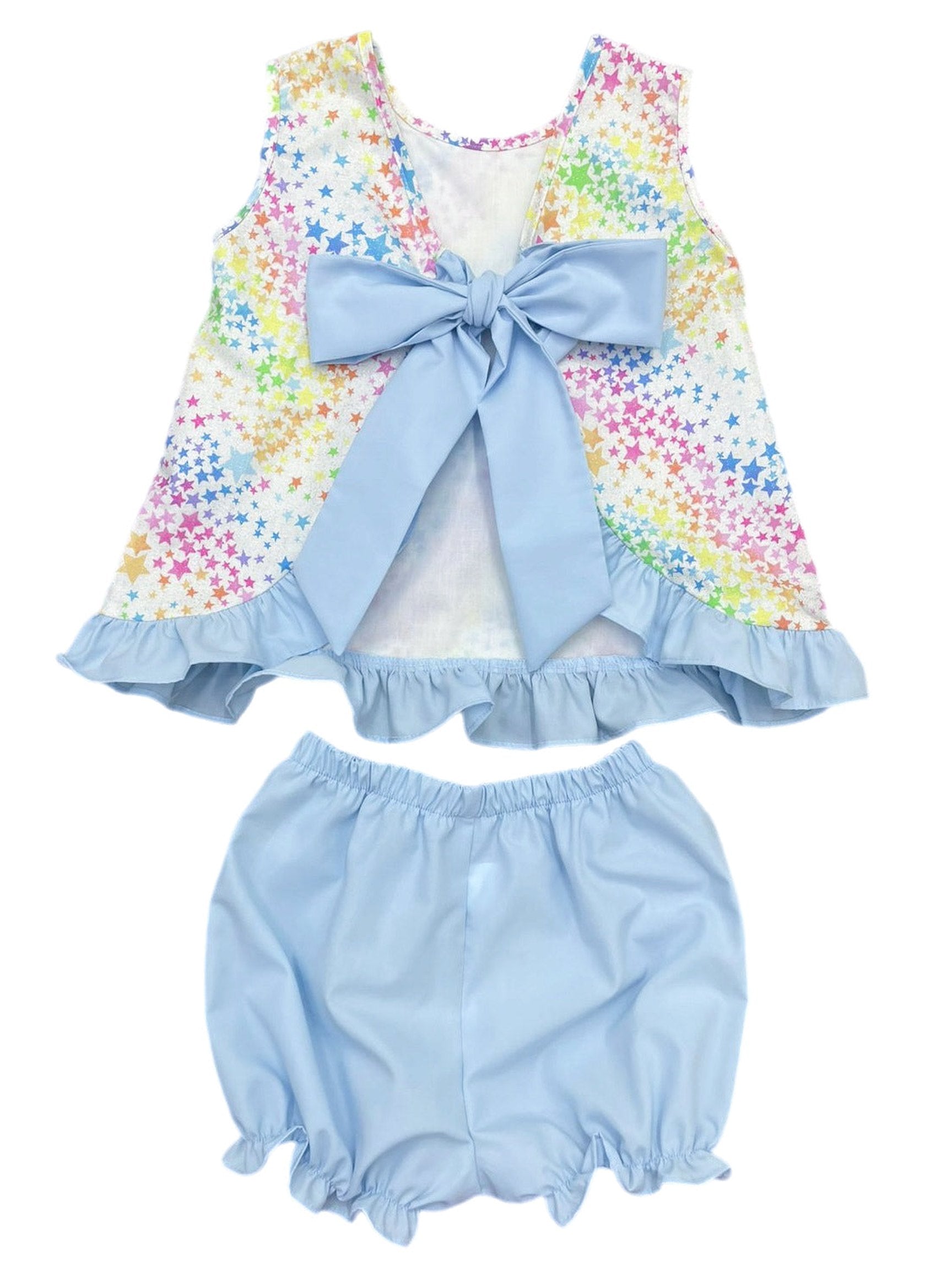 PRE-ORDER Mae Bloomer Short Set - Rainbow Stars