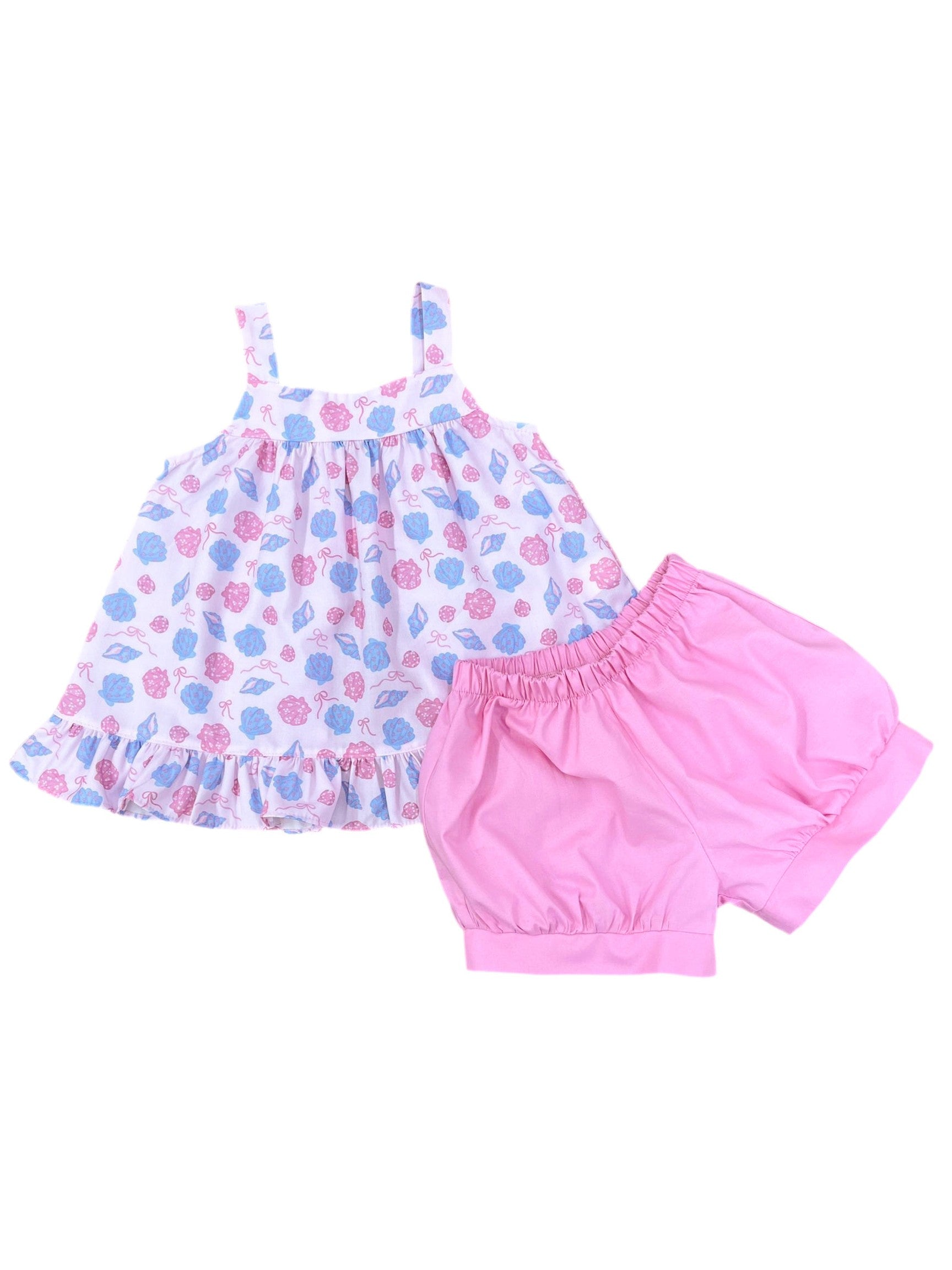 PRE-ORDER Maggie Bloomer/Banded Short Set - Shells Woven