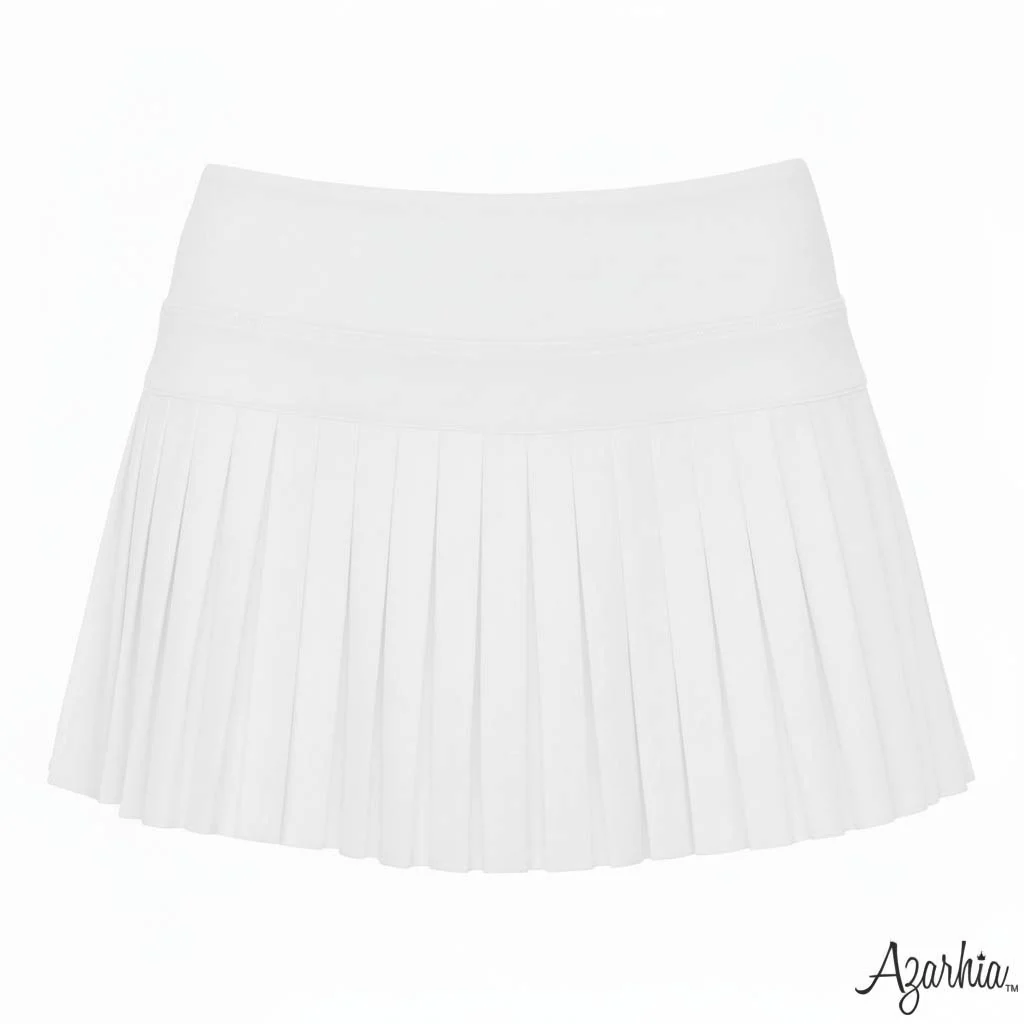 Mini Pleated Skort in Solid White