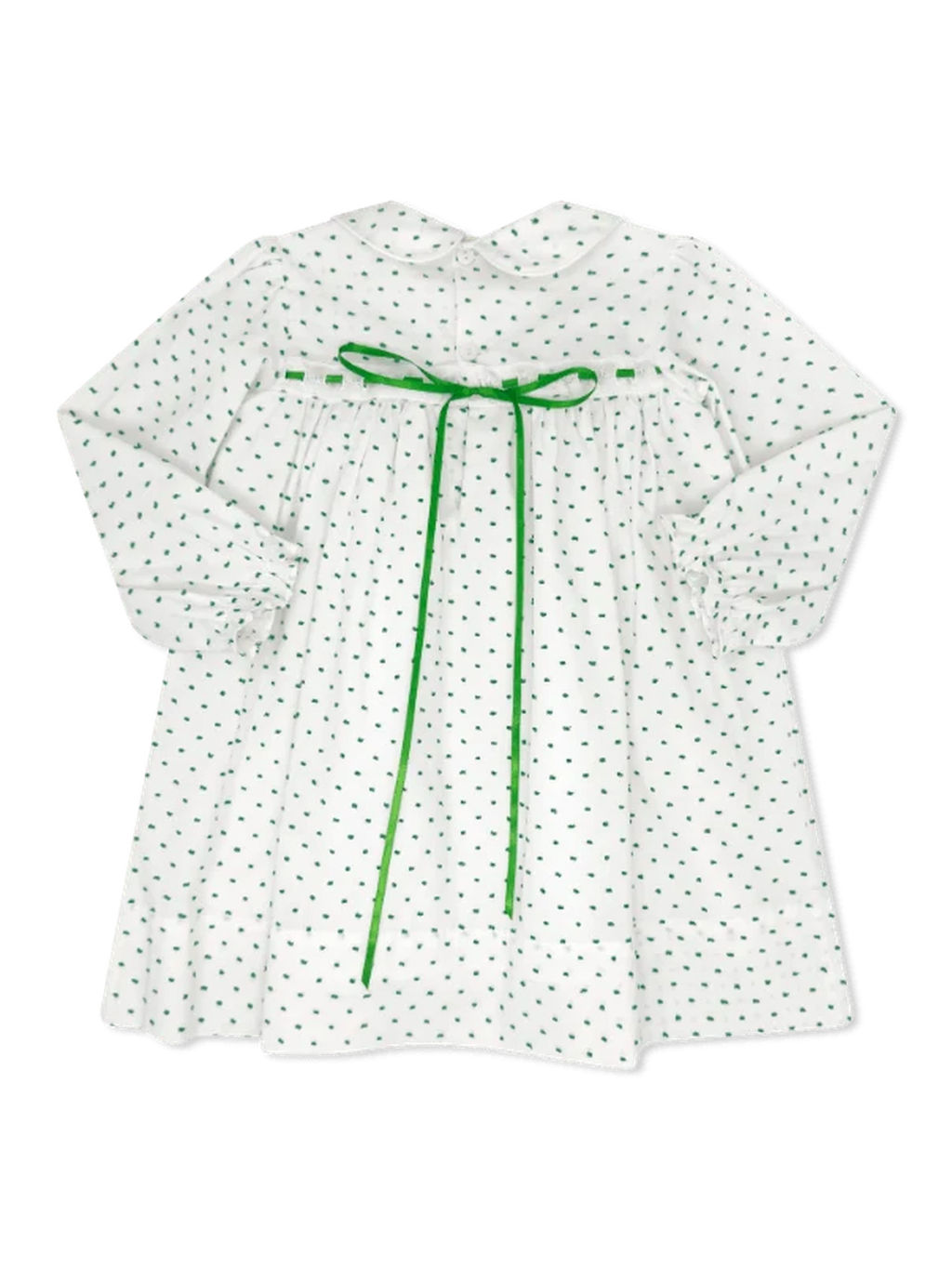 Mistletoe Green Swiss Dot Dress