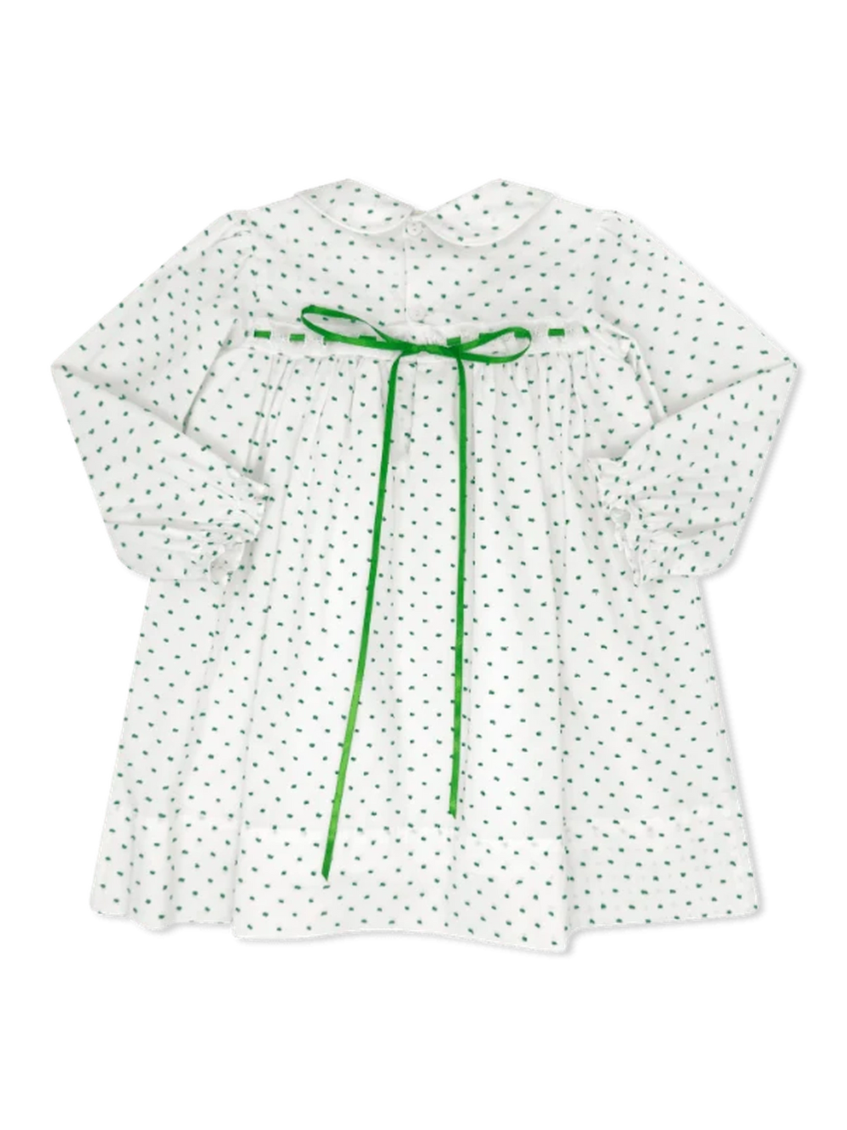 Mistletoe Green Swiss Dot Dress