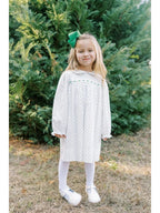 Mistletoe Green Swiss Dot Dress