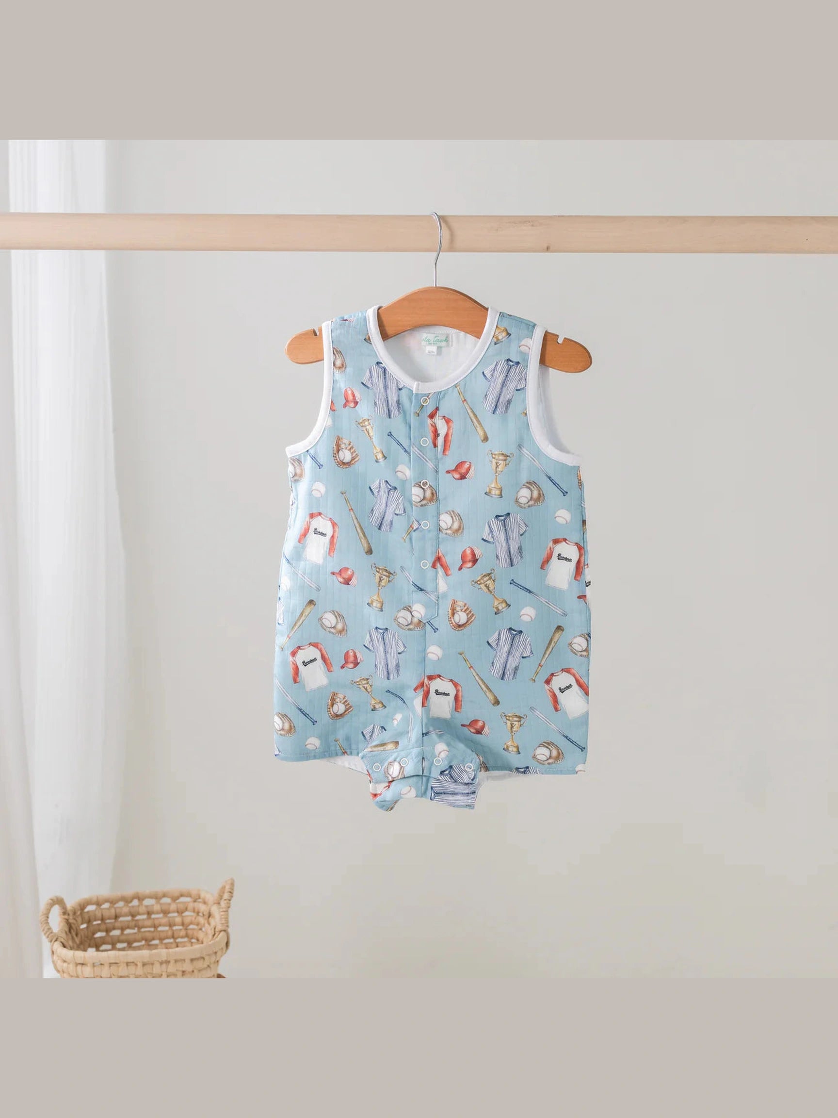 Let's Play Ball Organic Muslin Shortall