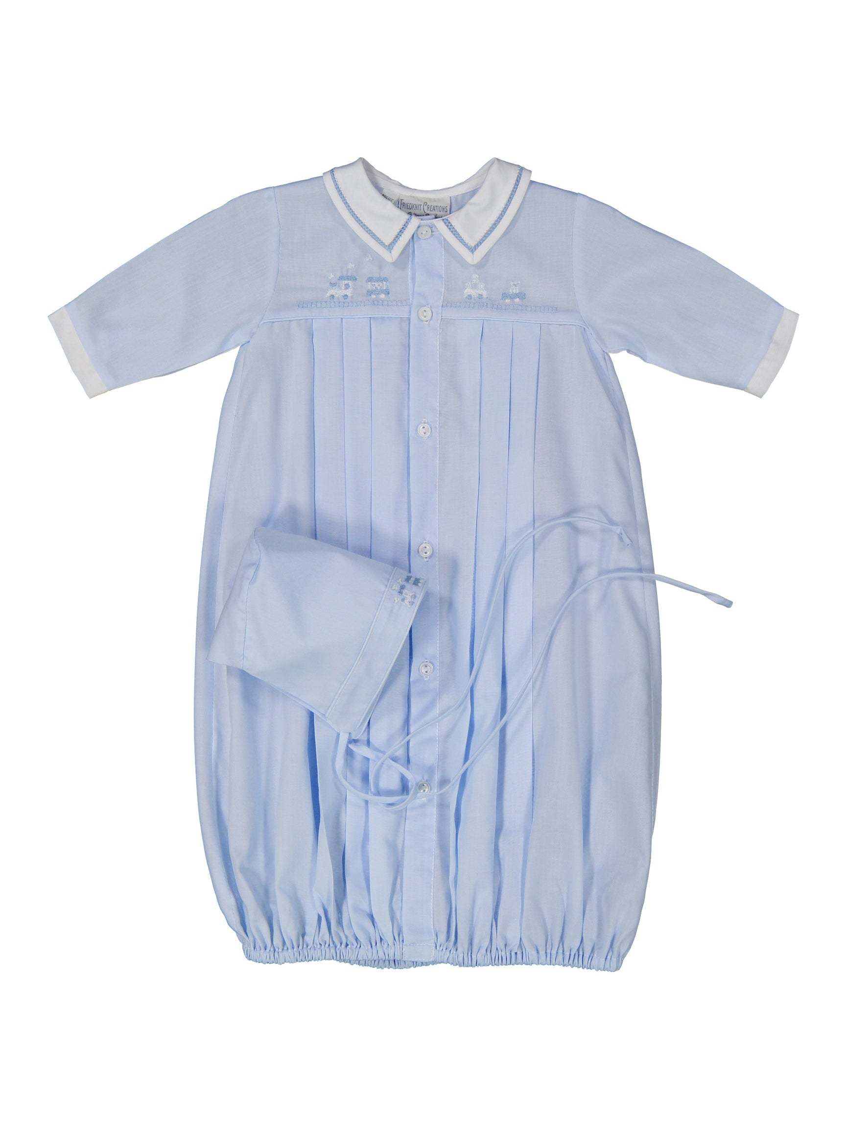 Train Pleated "Take Me Home" Gown and Hat