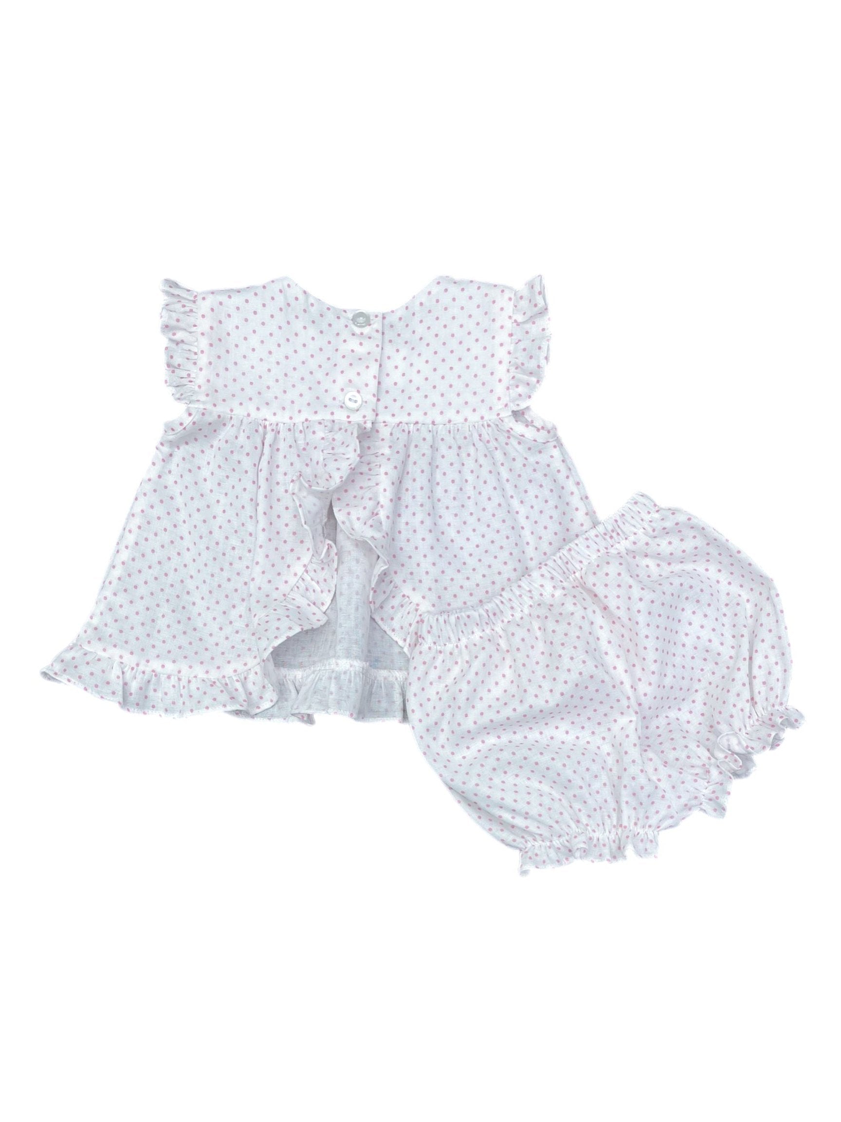 PRE-ORDER Natalie Bloomer Set - Pink Gauze Dot