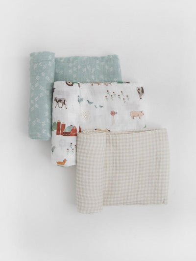 Cotton Muslin Swaddle Blanket - 3 Pack