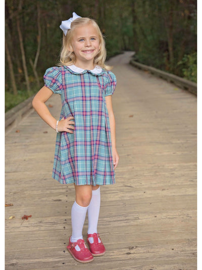 PRE-ORDER Paige Pleat Dress- Christmas Plaid