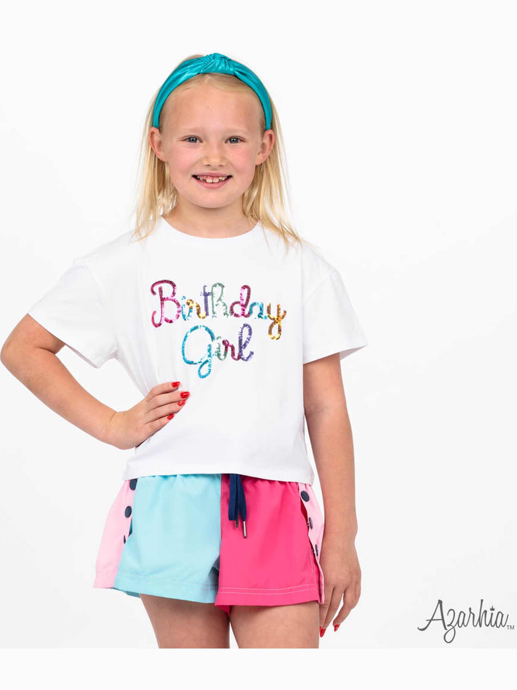 Sequin Birthday Girl Boxy Tee