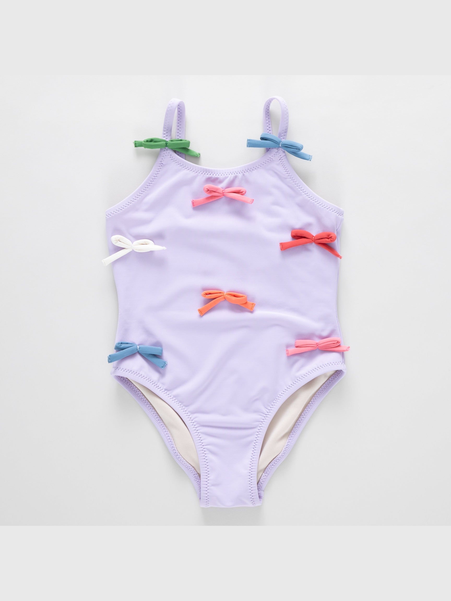 Lottie Suit - Lavender Multi Bow Applique