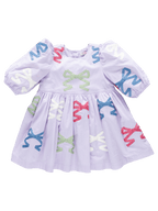 Brooke Dress - Lavender Multi Bow Applique