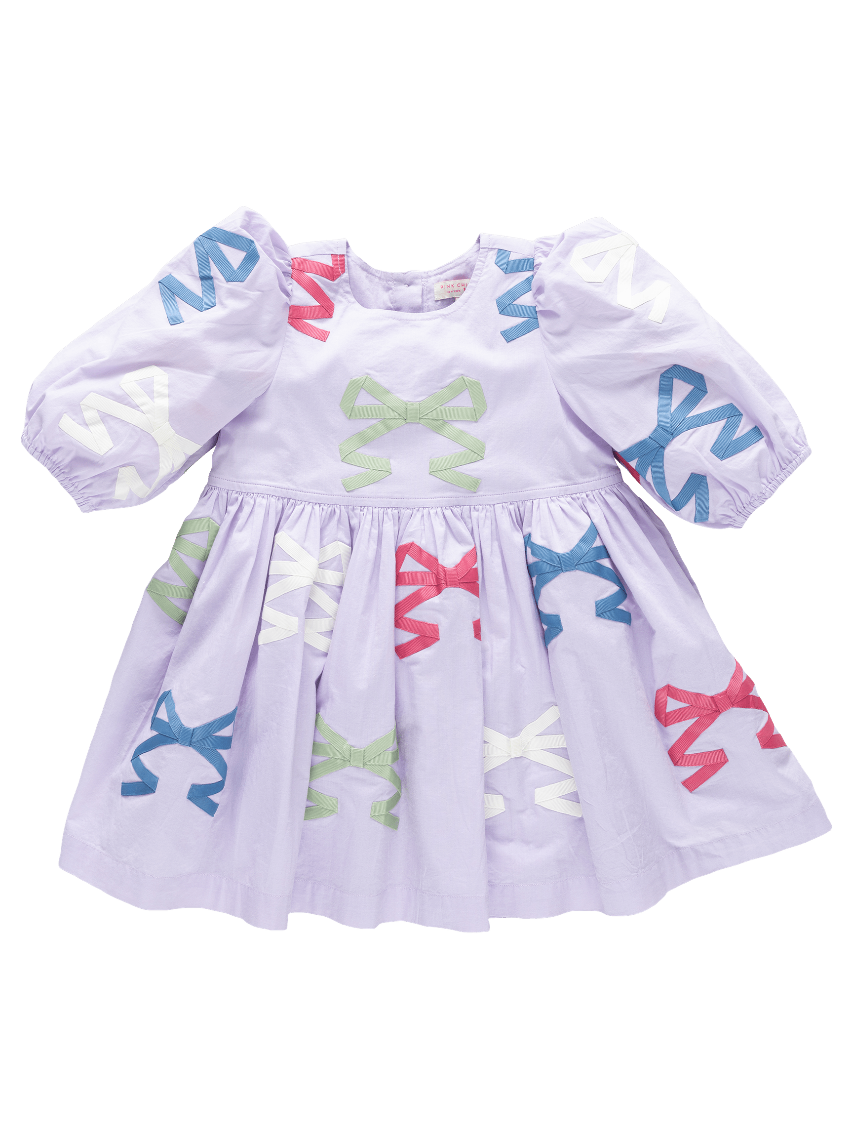 Brooke Dress - Lavender Multi Bow Applique