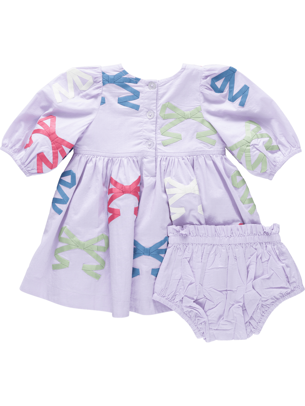 Brooke Dress - Lavender Multi Bow Applique