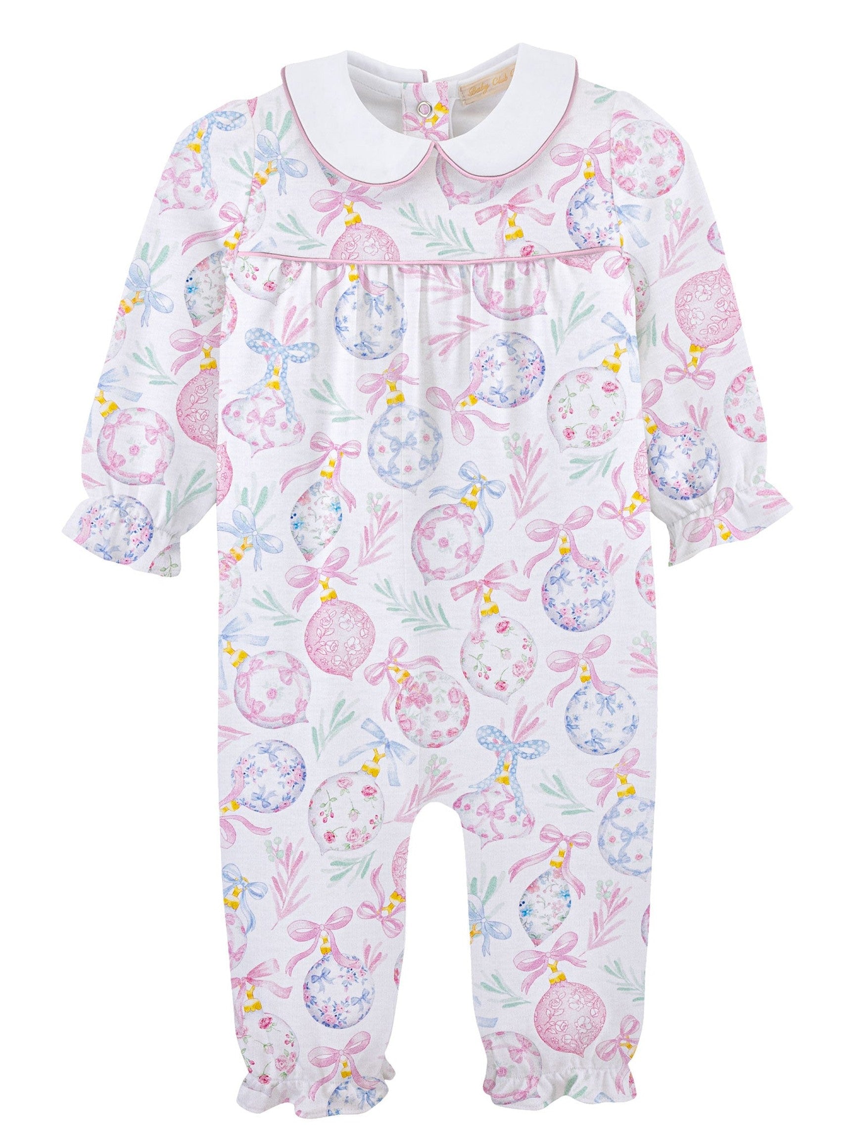 Little Christmas Charms Printed Pima Playsuit