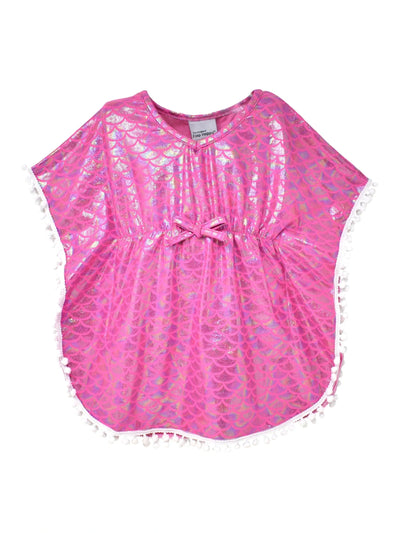 Kaia Beach Swim Cover-Up - Shiny Pink Scales