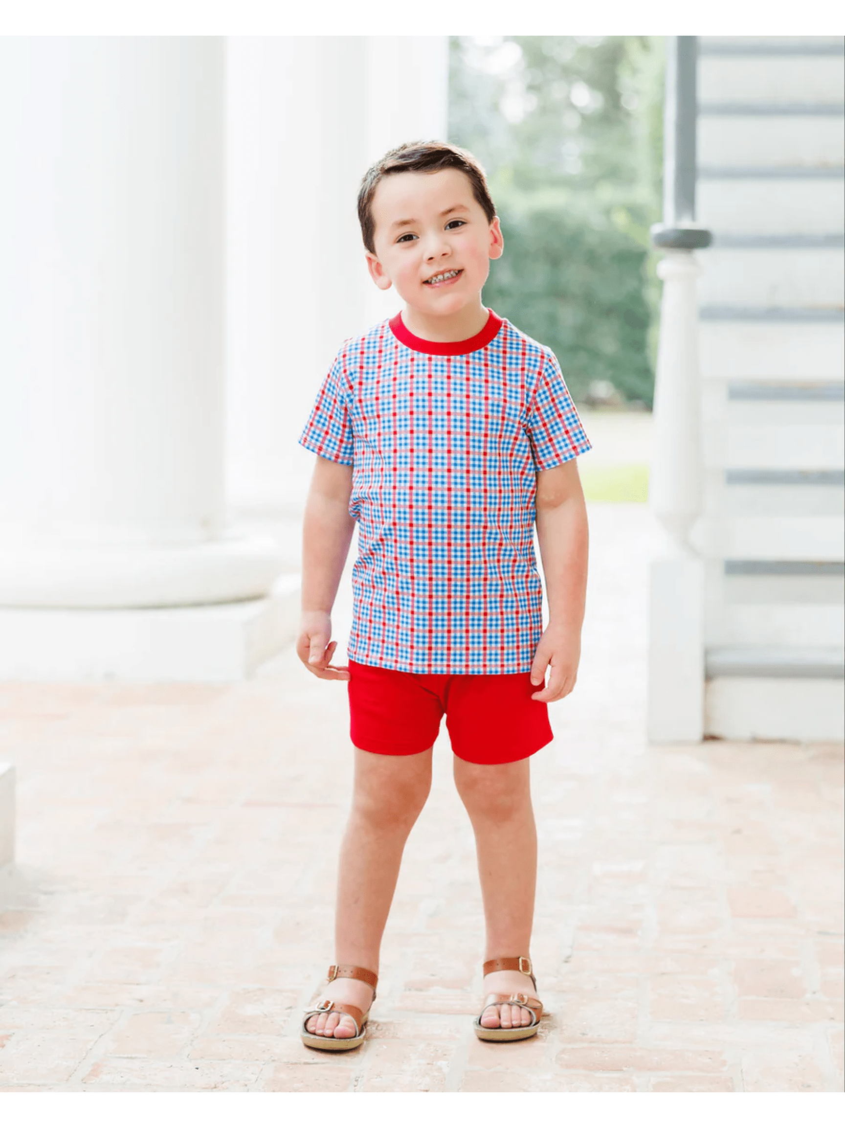 Patriotic Plaid Avery Short Set