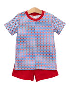 Patriotic Plaid Avery Short Set