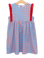 Patriotic Plaid Evie Dress