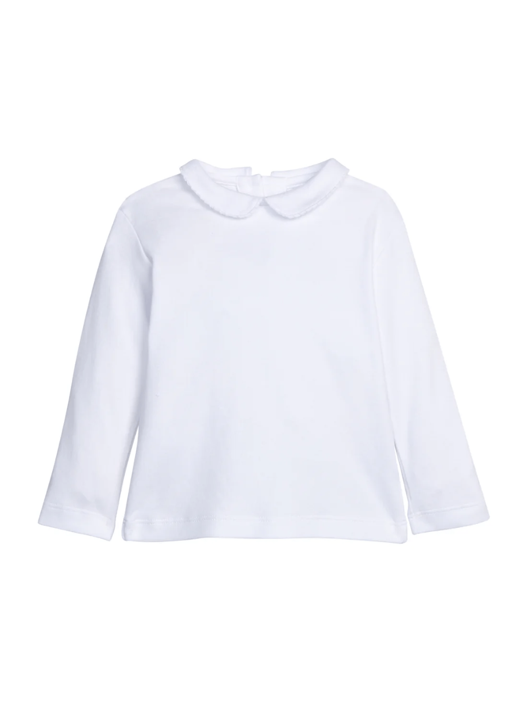 Peter Pan Picot Shirt - White