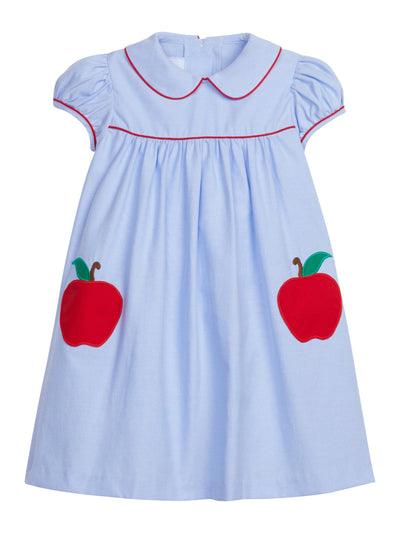 Peter Pan Pocket Dress - Apples