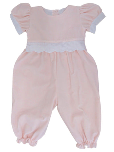 Samantha Scalloped Long Bubble - Pink Velvet