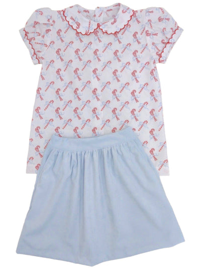 Cece Skirt Set - Candy Canes