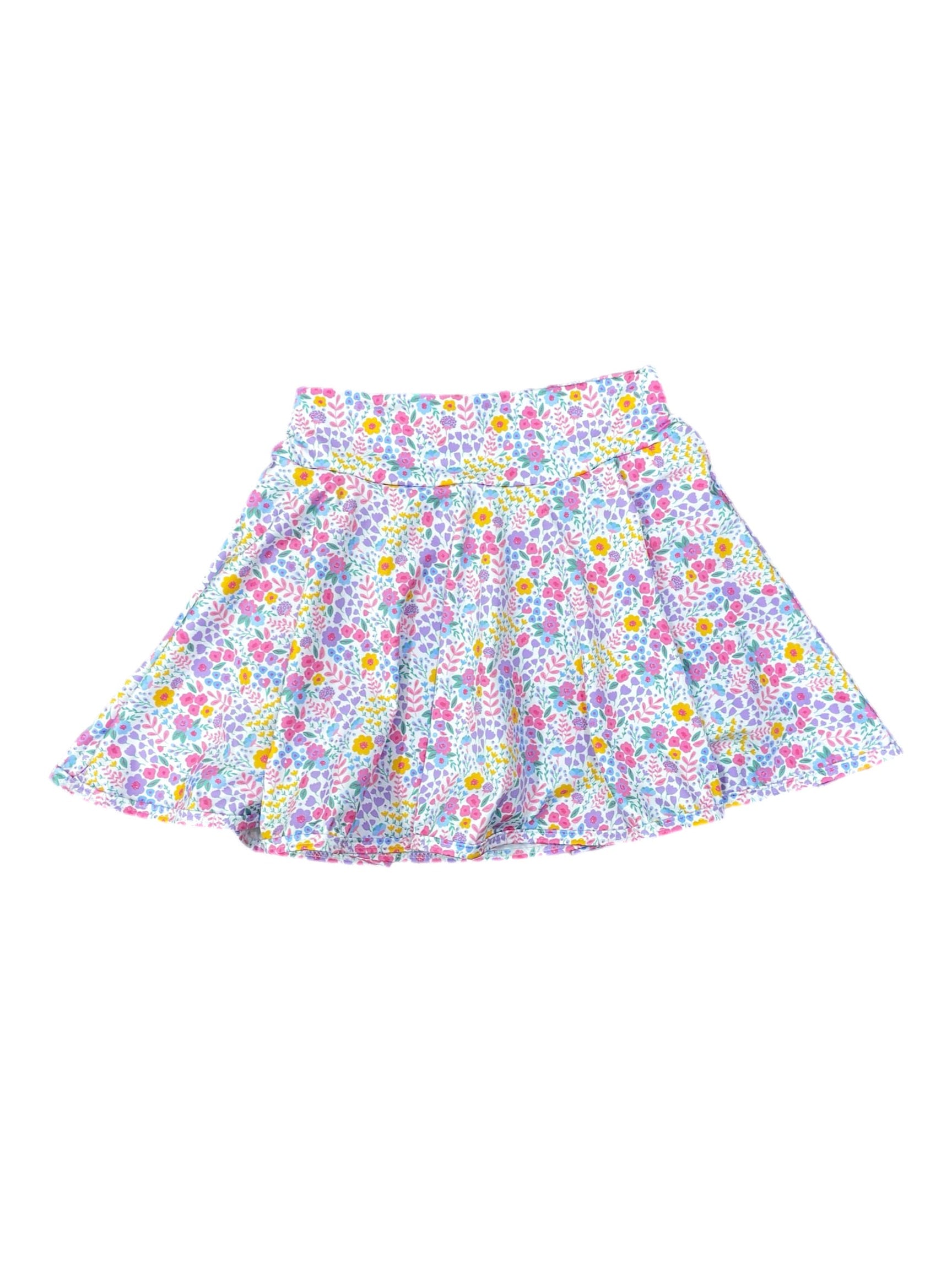 PRE-ORDER Athleisure Skirt - Bright Floral