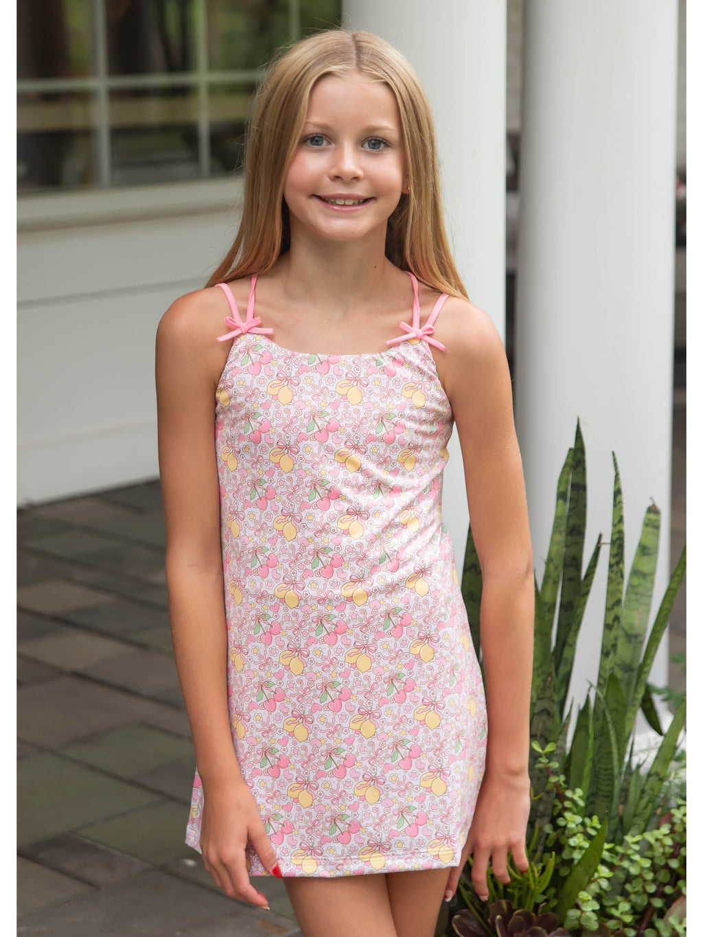PRE-ORDER Athleisure Straight Dress - Lemon & Bows