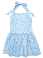 PRE-ORDER Athleisure Halter Dress - Blue Floral