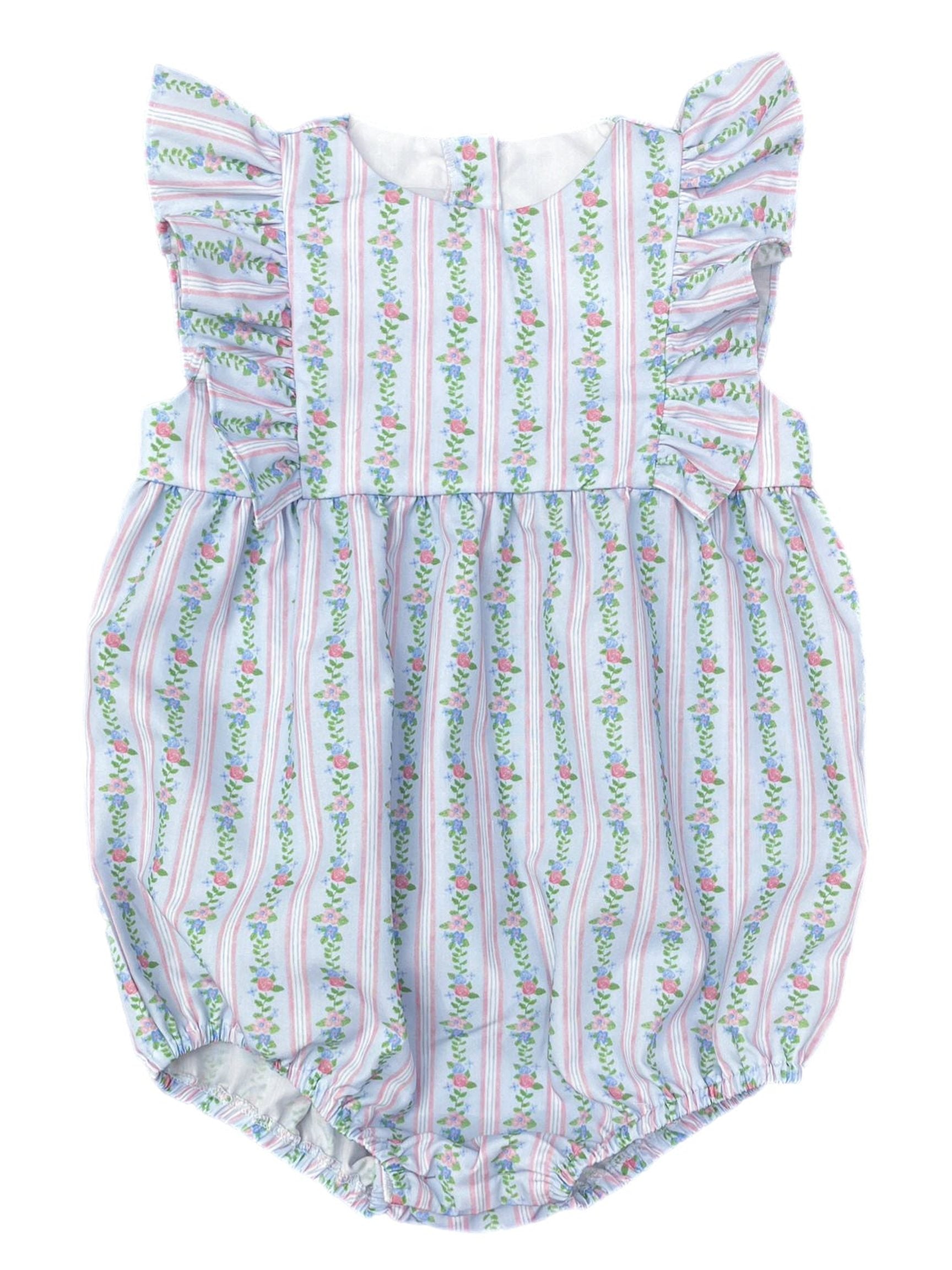 PRE-ORDER Liza Bubble - Floral Stripe Woven