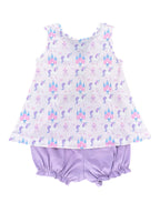 PRE-ORDER Lottie Bloomer Set - Unicorn Knit