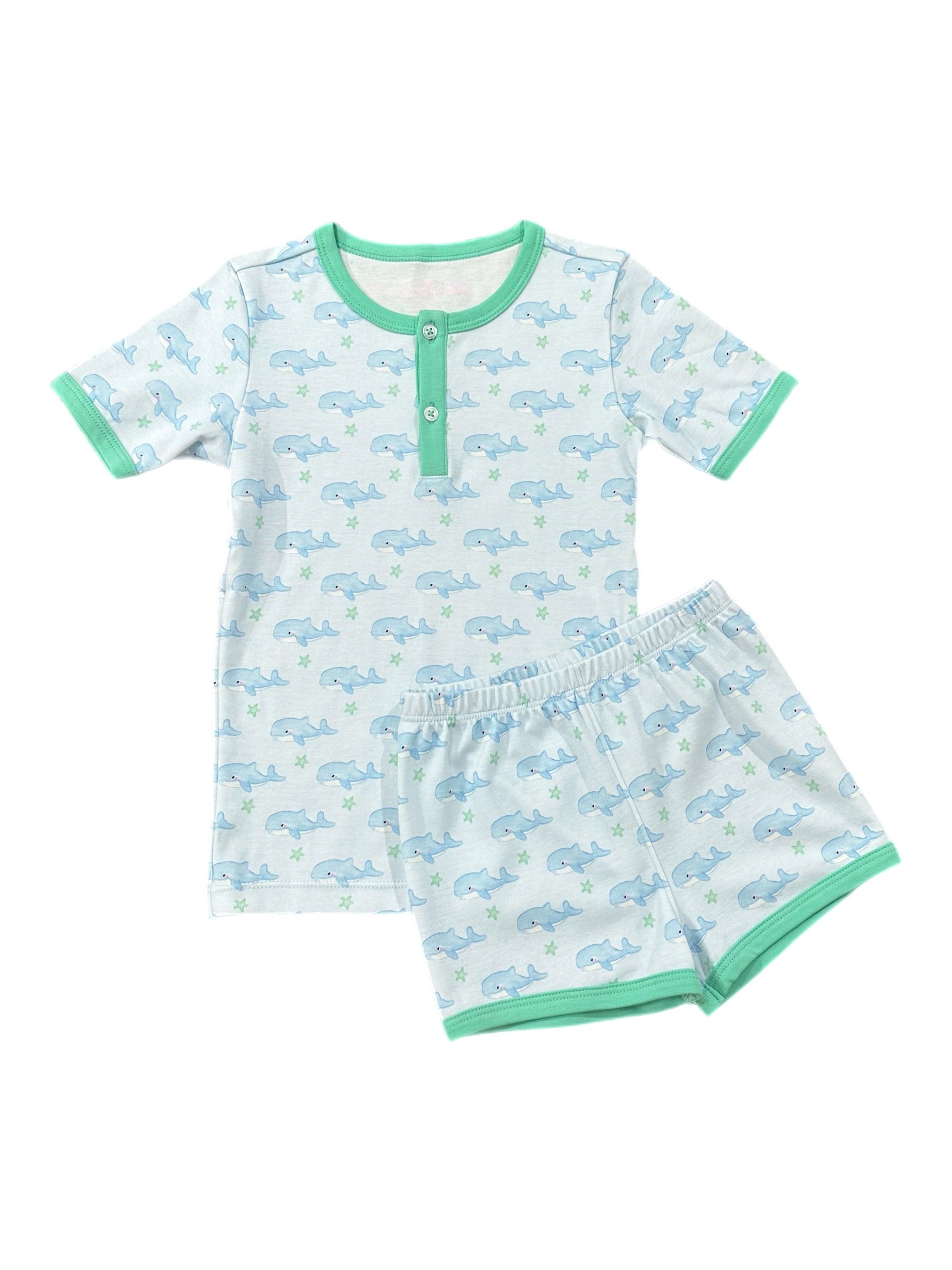 PRE-ORDER Two Piece Short Jammies - Oh Whale