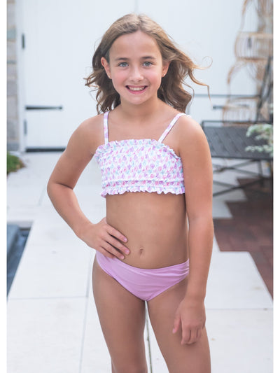 PRE-ORDER Two Piece Smocked Swimsuit - Vintage Daisy