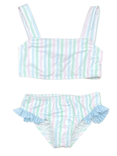Lottie Two Piece Swimsuit - Pastel Stripe