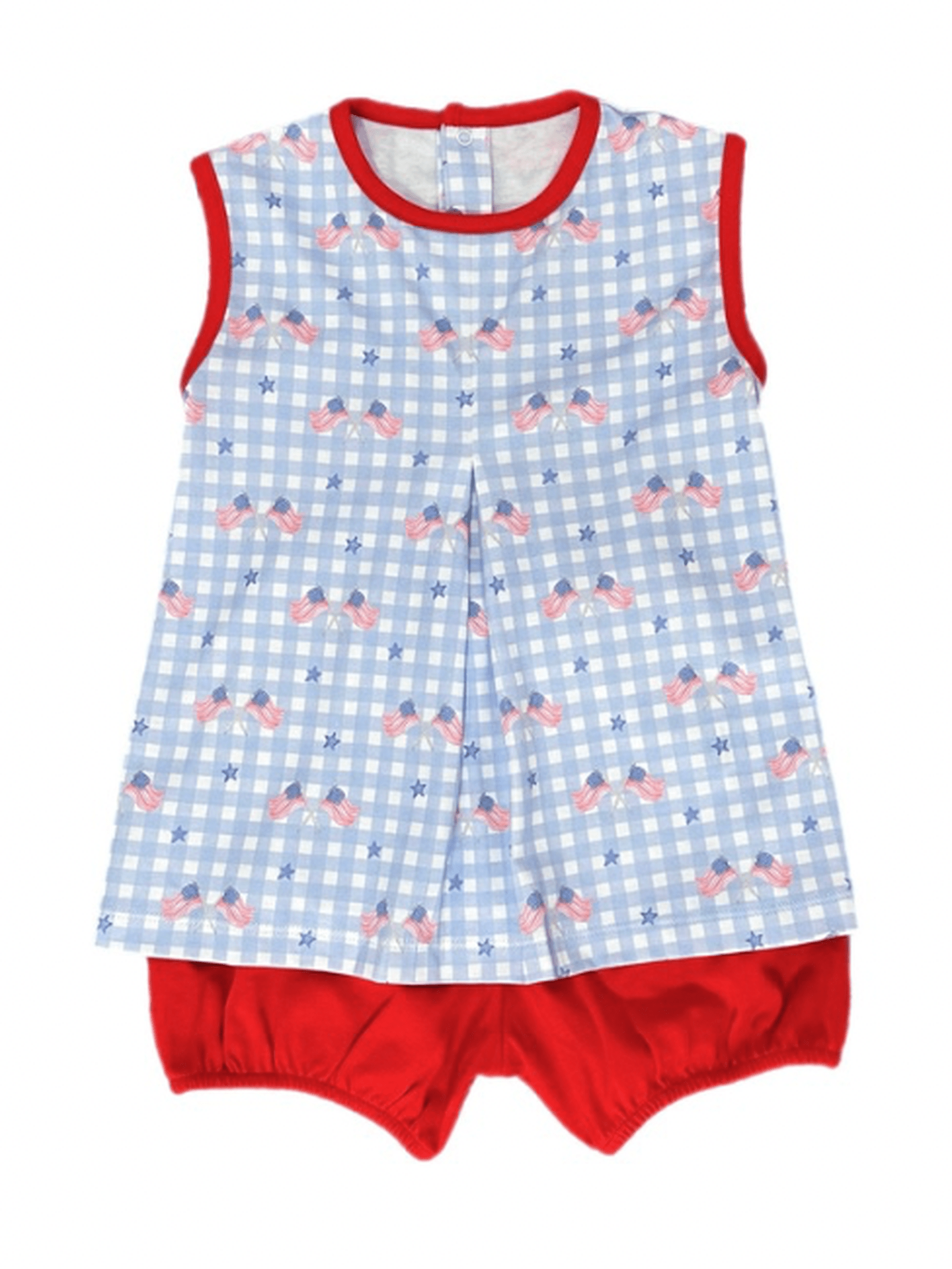 PRE-ORDER Rory Diaper Set - Patriotic Gingham Knit
